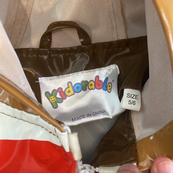 Kid size 5-6 pirate rain jacket. - Picture 3 of 4